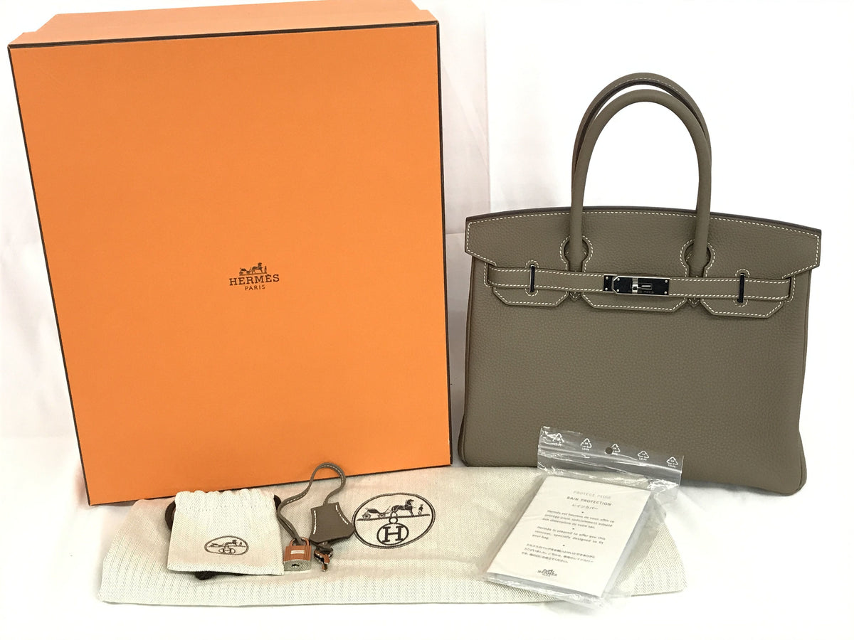 HERMES Birkin Birkin 30 Togo Etoupe SS D handbag
