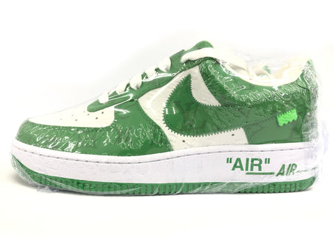 LOUIS VUITTON Nike AIR FORCE 1 LOW size 6.5 monogram leather low-cut sneakers green sneakers