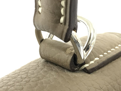 HERMES Kelly Kelly 28 Etoupe SV metal fittings J carved seal handbag