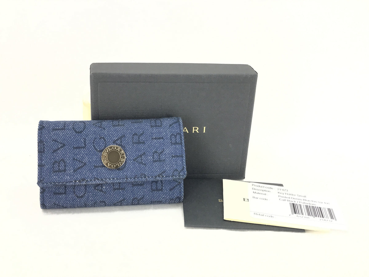 BVLGARI Logomania Bvlgari denim key case blue series key case key holder