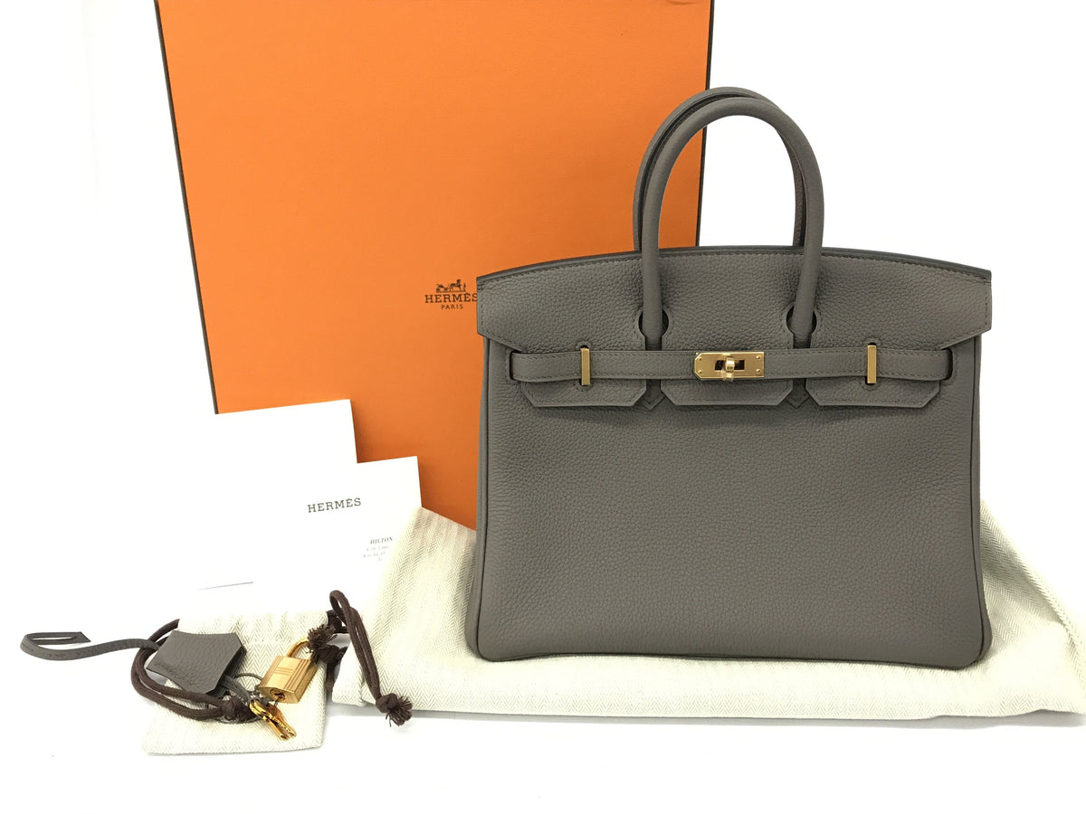 HERMES Birkin 25 Togo ethane handbag