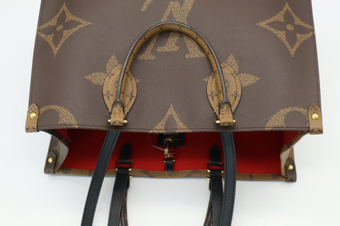 LOUIS VUITTON M45321 Reverse On The Go-MM Monogram Giant RFID Tote Bag