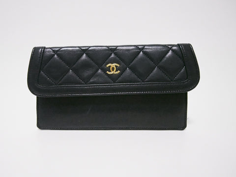 CHANEL lambskin parent and child chain shoulder bag with pouch [with seal card] No. 1 shoulder bag