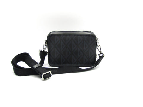 Dior CD Pouch CD Diamond Canvas Black Shoulder Bag