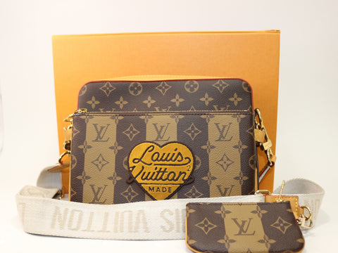 LOUIS VUITTON NIGO collaboration trio monogram messenger shoulder bag