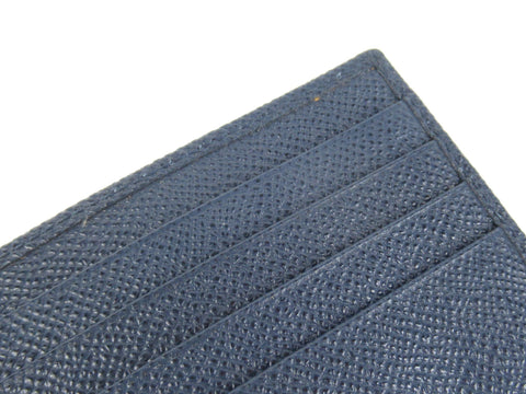 BVLGARI Bulgari Bulgari billfold leather navy card case, pass case, business card holder