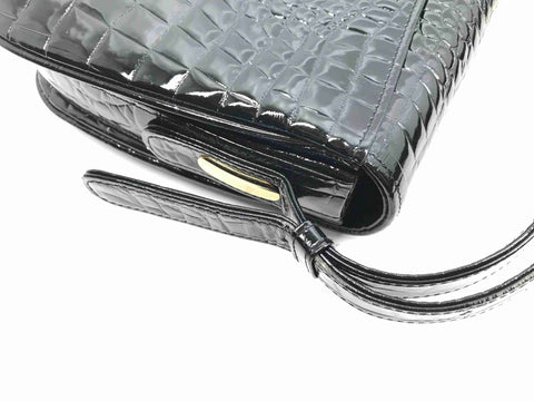 CELINE crocodile carriage metal shoulder bag