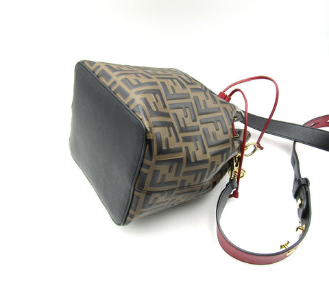 Fendi Montresor 8BT298 Brown/Red Shoulder Bag