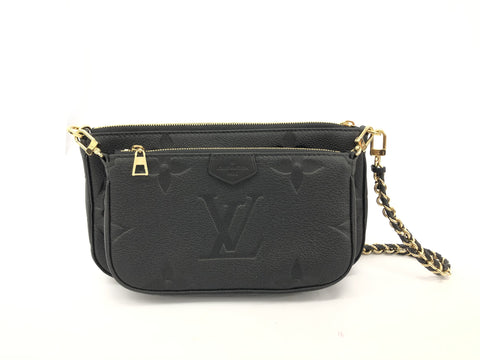 LOUIS VUITTON Monogram Emplant Monogram Emplant Multi Pochette Accessoire Shoulder Bag