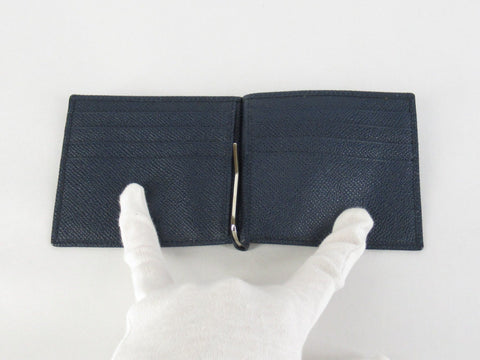 BVLGARI Bulgari Bulgari billfold leather navy card case, pass case, business card holder