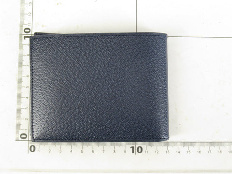 BVLGARI Billfold Leather Navy Billfold