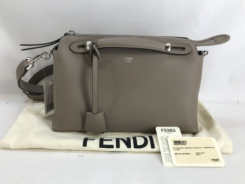FENDI Visor Way Gray Shoulder Bag with ST