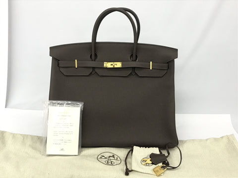HERMES Birkin Birkin 40 Togo Ebene GP Y handbag