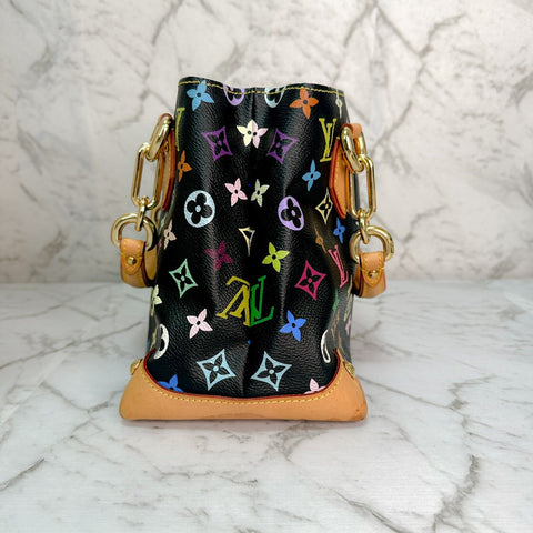 Louis Vuitton Audra Black Multicolor Monogram Handbag Murakami M40048 SONOBE KE