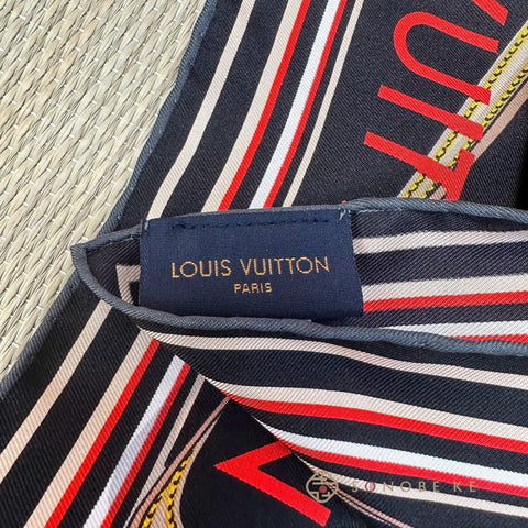 LOUIS VUITTON Kare 90 Ultimate monogram giant Scarf Silk WHT M76649【N】