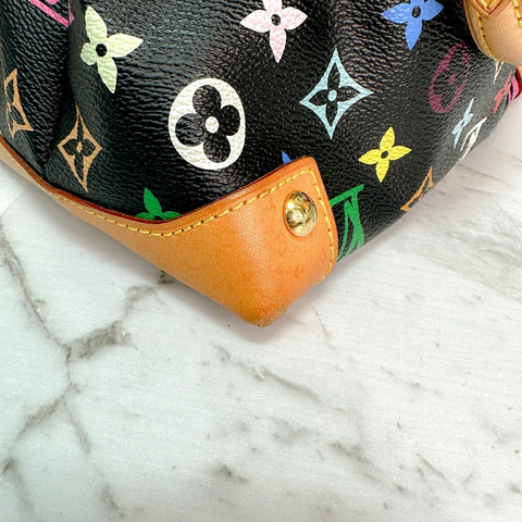 Louis Vuitton Audra Black Multicolor Monogram Handbag Murakami M40048 SONOBE KE