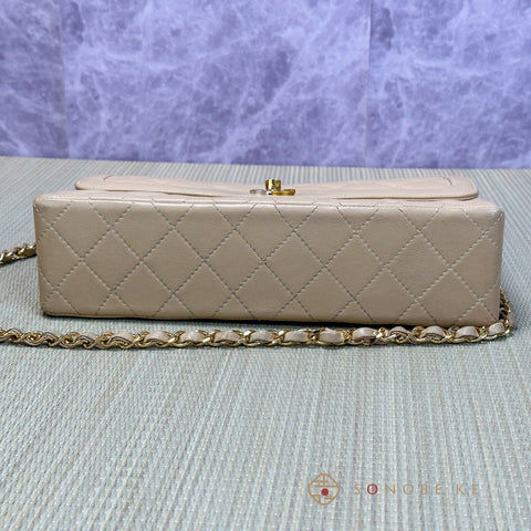 CHANEL Matelasse  Double W Flap Paris Limited Classic Shoulder Bag Beige【SS】