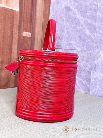 Louis Vuitton Cannes EPI Red Hand Vanity Bag M48037 【S】