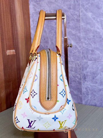 LOUIS VUITTON Priscilla Monogram Multicolore Blanc White Handbag M40096