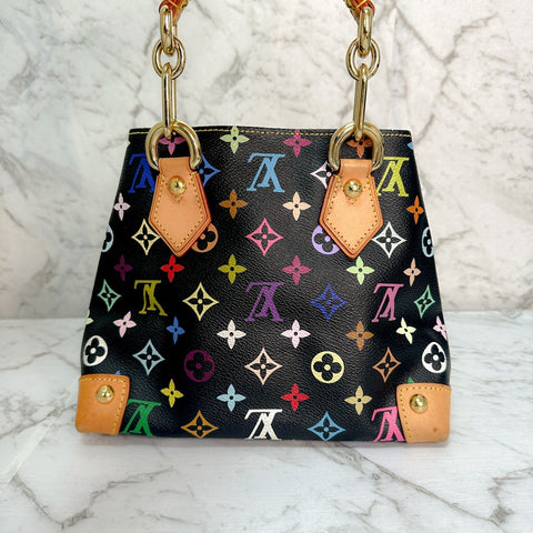 Louis Vuitton Audra Black Multicolor Monogram Handbag Murakami M40048 JPBrandy