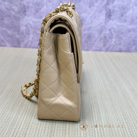 CHANEL Matelasse  Double W Flap Paris Limited Classic Shoulder Bag Beige【SS】