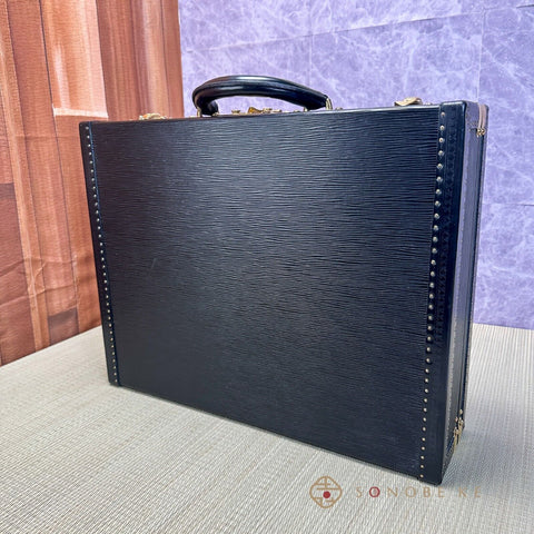 Louis Vuitton President Alzer 45 Epi Leather Attache Case Trunk Black M54212 【A】