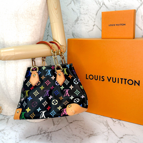 Louis Vuitton Audra Black Multicolor Monogram Handbag Murakami M40048 JPBrandy