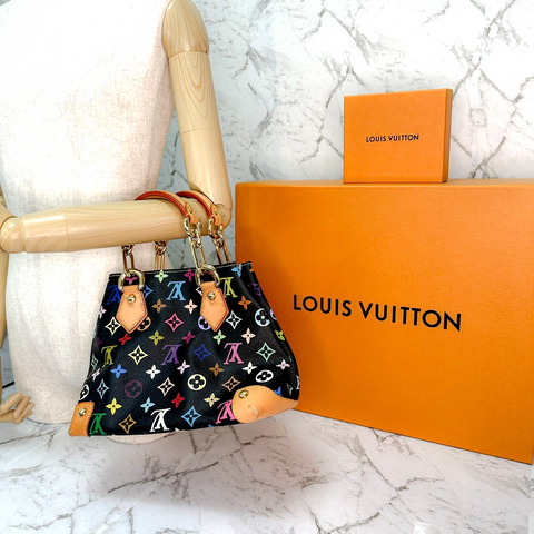 Louis Vuitton Audra Black Multicolor Monogram Handbag Murakami M40048 JPBrandy