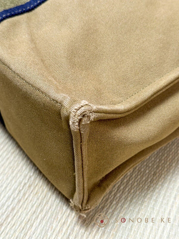 HERMES Fourre Tout MM Hand Tote Bag Canvas Khaki Green 【B】