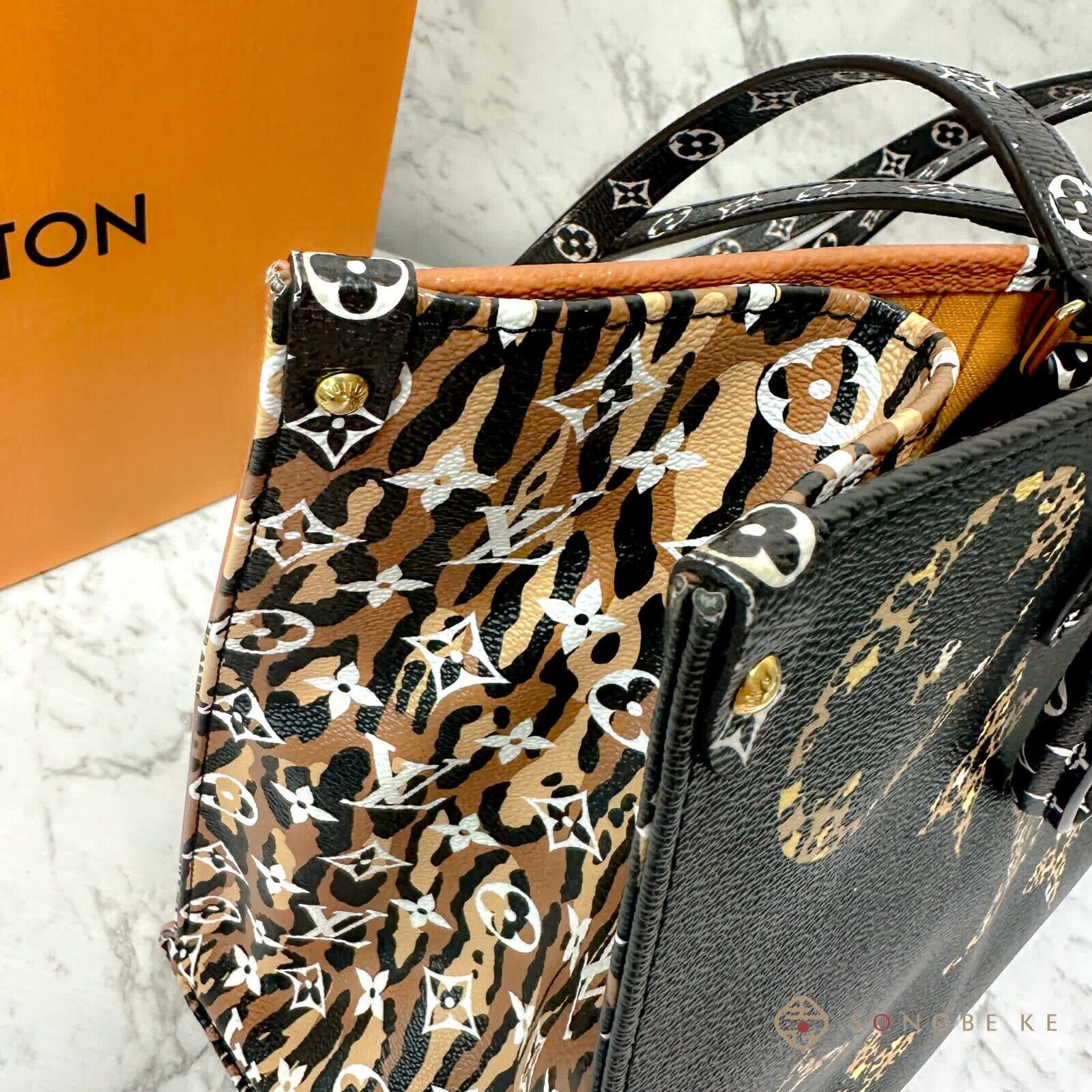 Louis Vuitton LV Monogram Print Tote Handbag