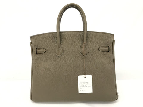 HERMES Birkin 25 Togo taupe handbag