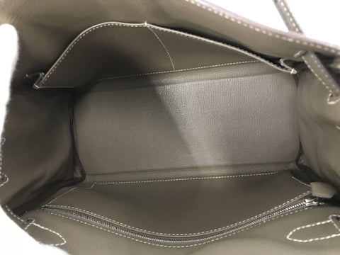 HERMES Kelly Kelly 28 Togo Etoupe X engraving handbag