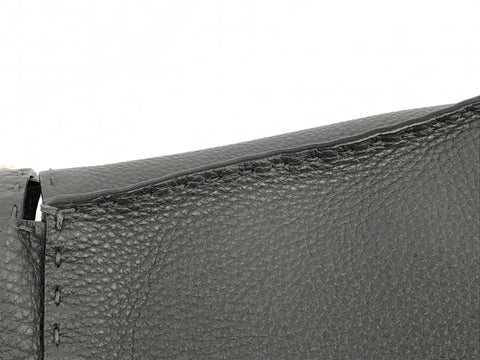 FENDI Peekaboo Selleria Gray Leather 8BN290 Raincover Handbag