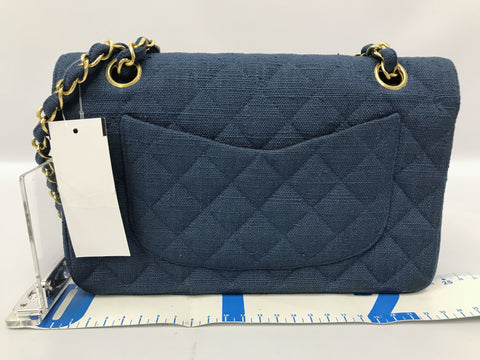 CHANEL denim CHANEL matelasse W flap W chain shoulder bag denim shoulder bag