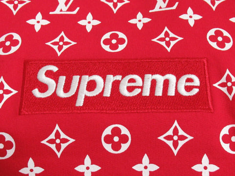 LOUIS VUITTON Louis Vuitton Supreme Box Logo Hoodie Pullover Hoodie Monogram Red M Tops