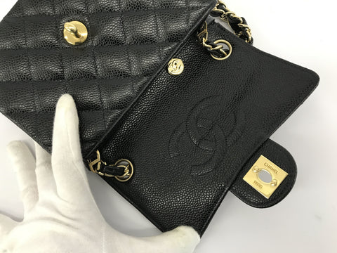 CHANEL caviar skin caviar minimato GP metal fittings 9 series shoulder bag