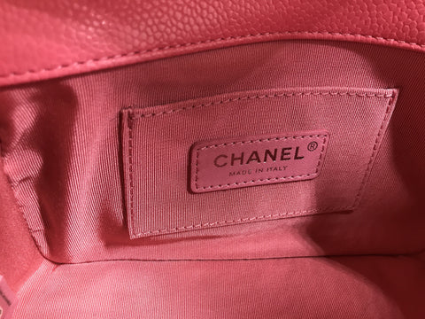 CHANEL matelasse mini matelasse caviar skin pink shoulder bag