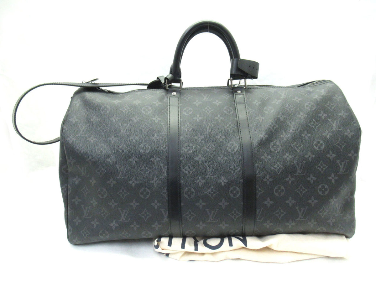 LOUIS VUITTON Keepall Bandouliere 55 Eclipse Boston Bag