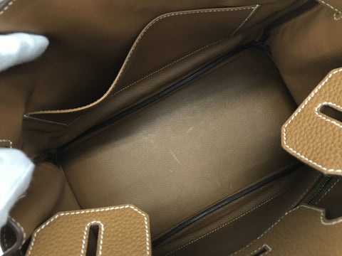 HERMES Birkin Birkin 30 Togo Gold GP L Handbag