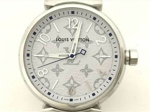 LOUIS VUITTON LV Tambour Monogram White QA114 UA6286 Ladies Watch