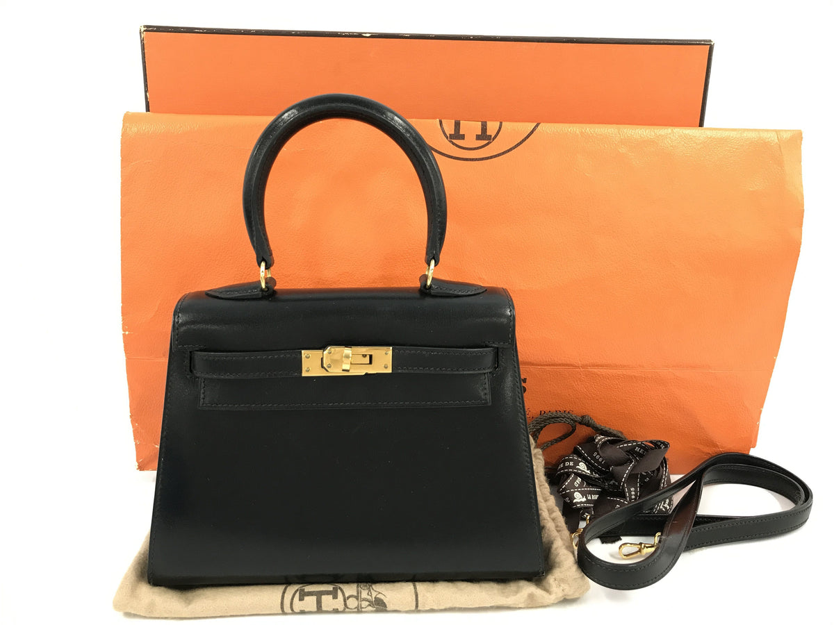 HERMES Kelly mini Kelly boxcalf/strap/〇Y handbag