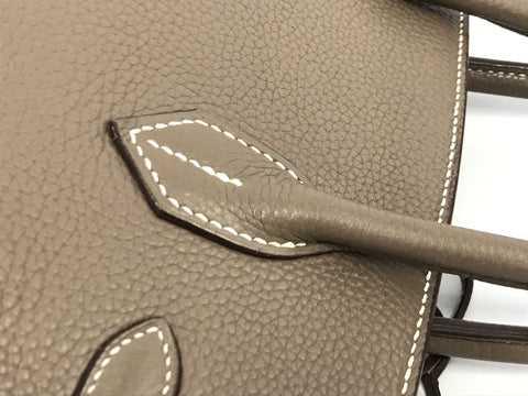 HERMES Birkin Birkin 30 Etoupe Taurillon handbag