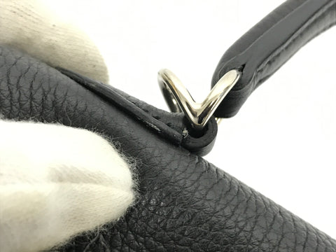 HERMES Kelly Kelly 25 inner seam black Togo SV metal fittings D engraving beautiful product handbag