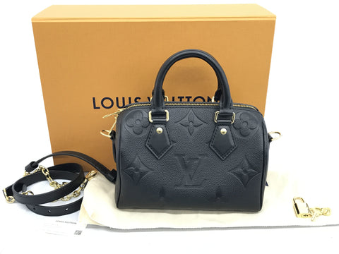 LOUIS VUITTON Monogram Emplant Monogram M58953 Implant Speedy 20 Band Handbag