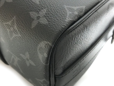 LOUIS VUITTON Monogram Eclipse Keepall Bandouliere 25 Handbag