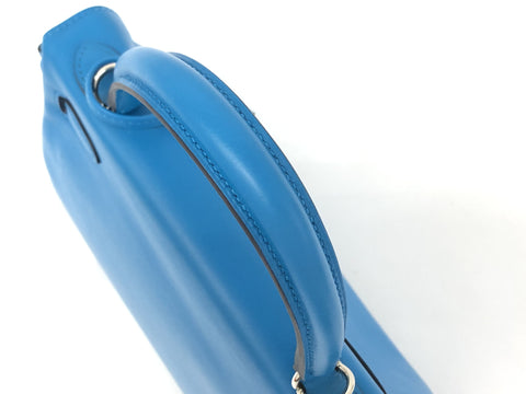 HERMES Kelly Kelly 25 Swift blue system SV metal fittings Y engraving handbag