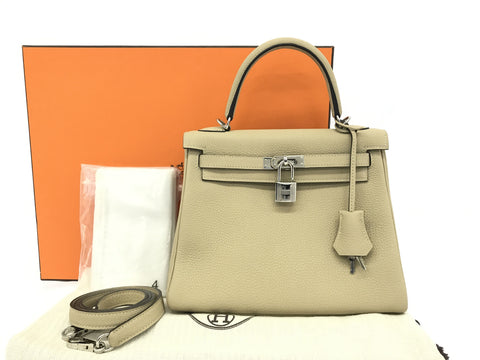 HERMES Kelly HERMES Kelly 25 Togo trench SV metal fittings A carved seal handbag