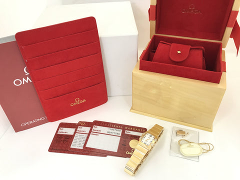 OMEGA 1183.79.00 90477586 Quartz Shell Dial K18 Women's Watch