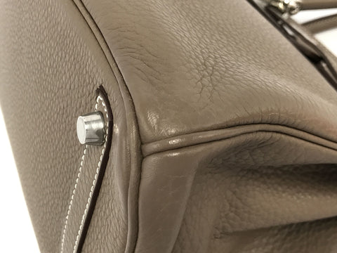 HERMES Birkin Birkin 30 Etoupe Taurillon handbag