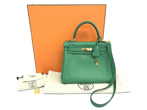 HERMES Kelly 25 Vaux Swift Vertigo GP C Handbag